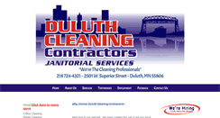 Desktop Screenshot of duluthcleaning.com